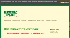 Desktop Screenshot of blumenhof-bakker.de